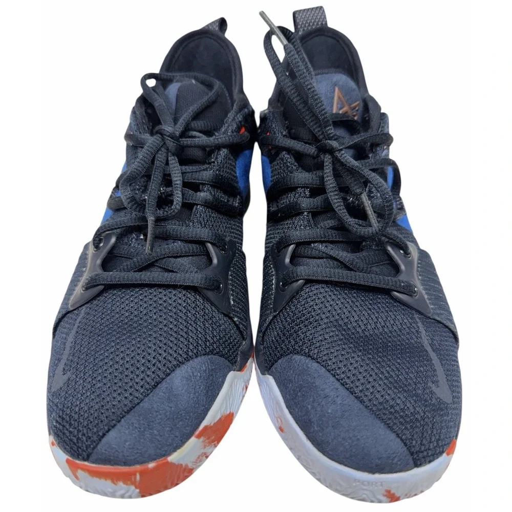 Size 4.5 Y Nike Paul George PG 2 GS Youth Basketball Shoe 943820-400 Orange/blue